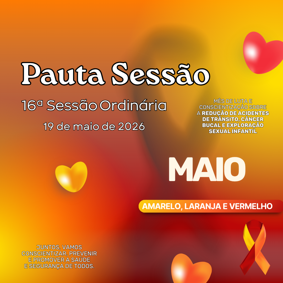 Pauta da 16ª Sessão Ordinária de 2026