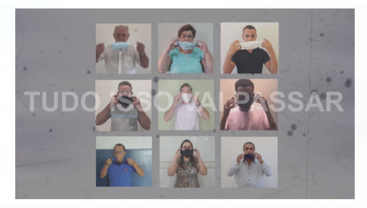 Imagem da notícia: Vereadores preparam vídeo de alerta para o uso de máscaras 