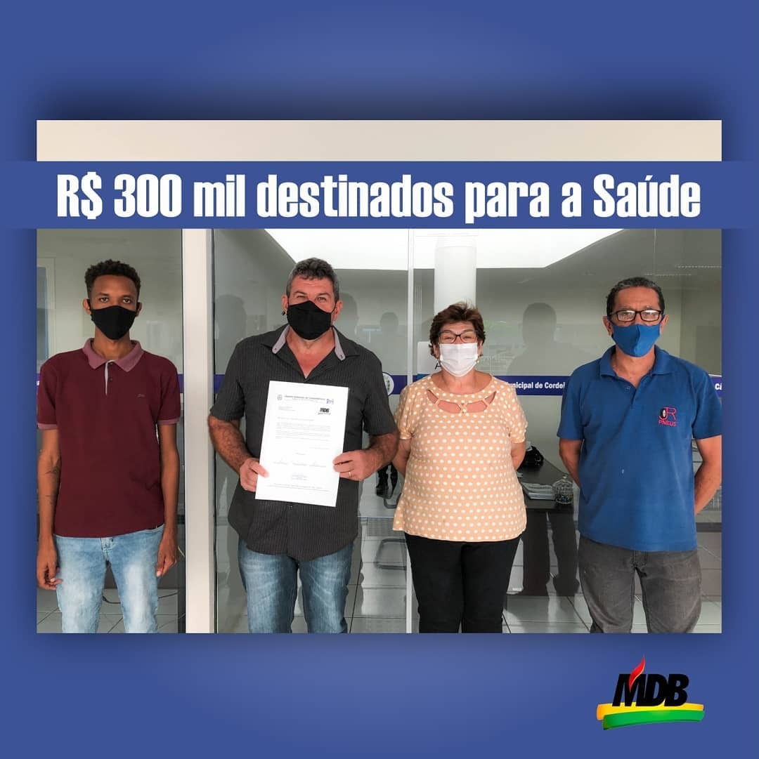Imagem da notícia: Vereadores emedebistas repassam R$ 300 mil à Saúde em combate a Covid