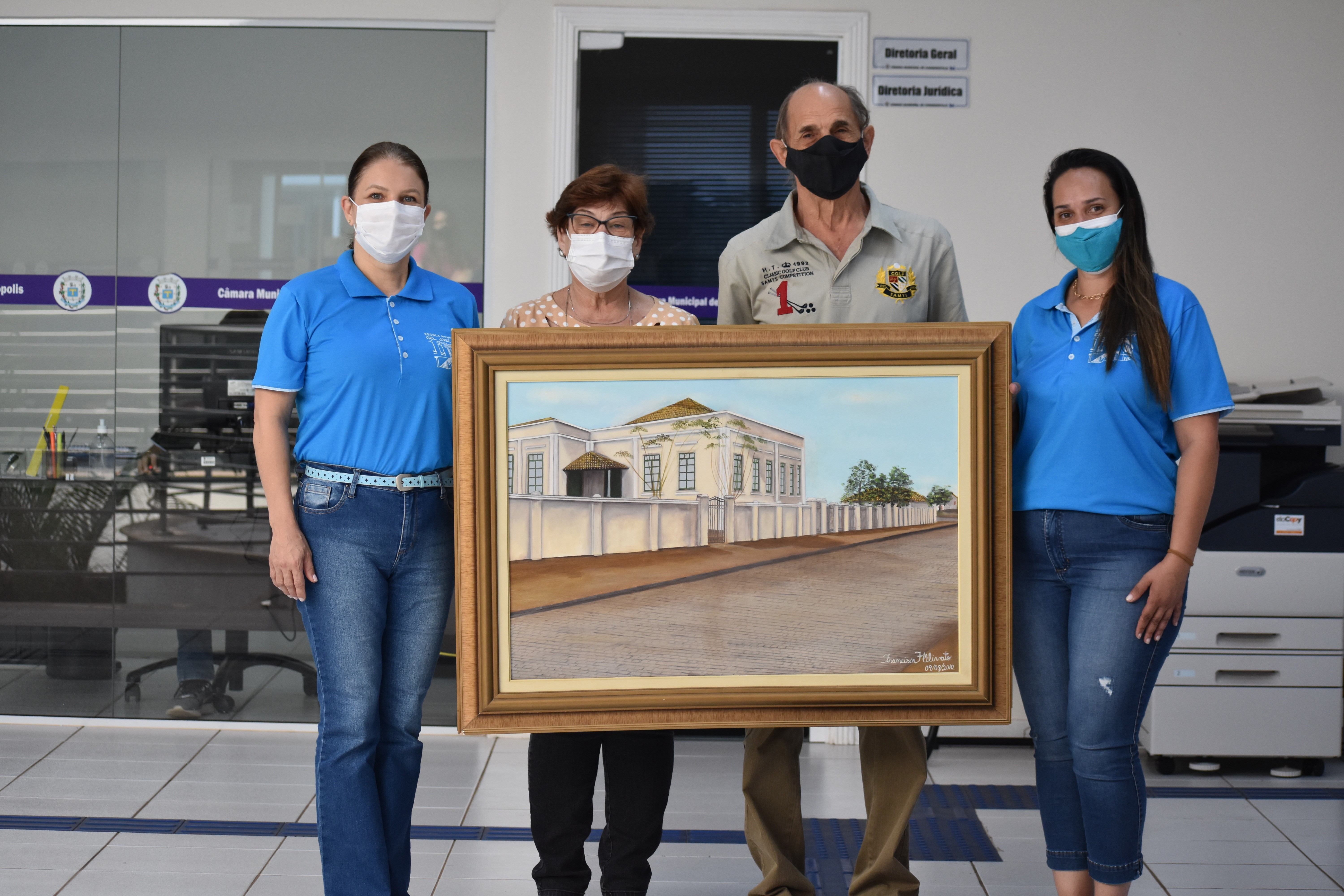Imagem da notícia: Francisco Olivato cede quadro à escola Levy por meio de parceria com a Câmara