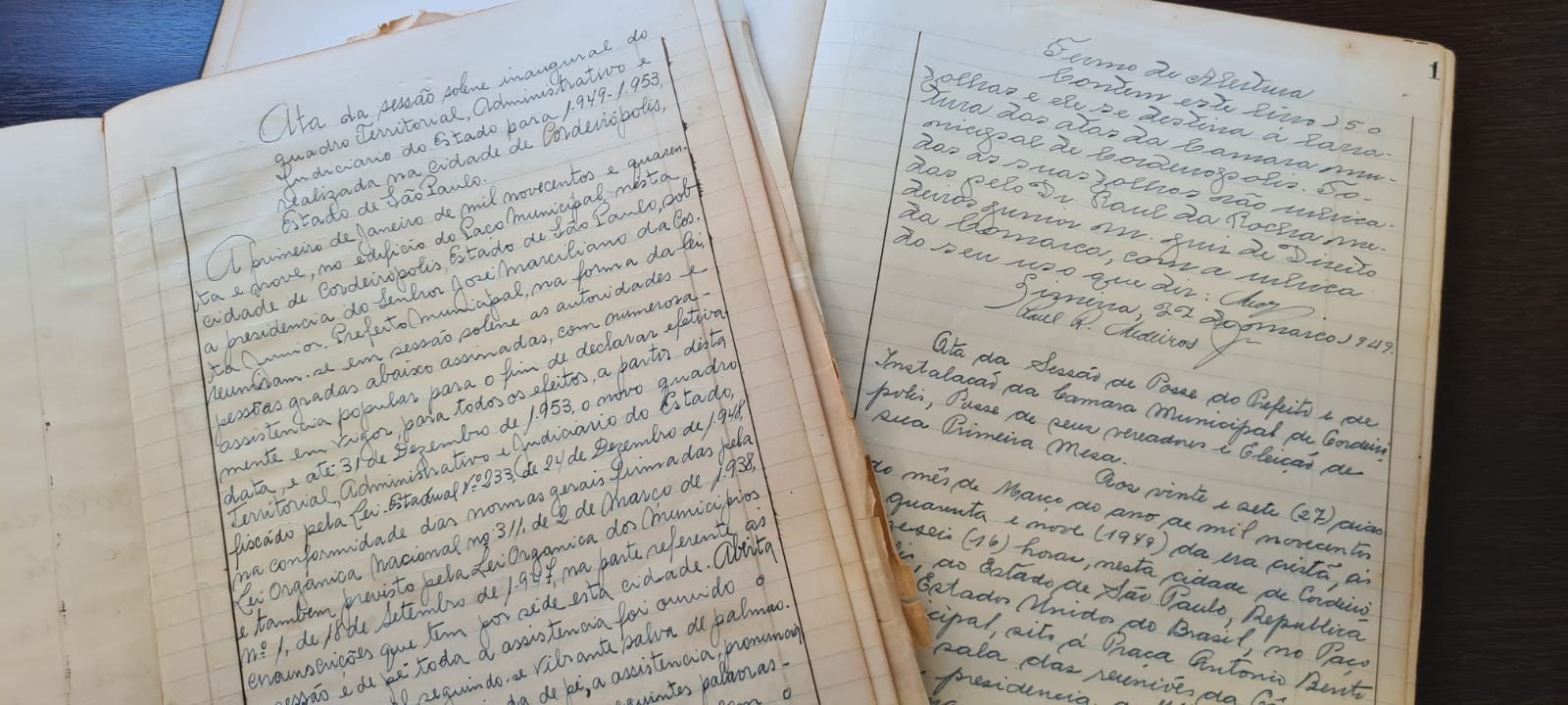 Imagem da notícia: Câmara de Cordeirópolis digitaliza atas desde 1949