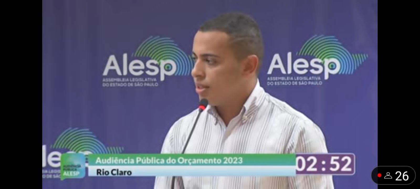 Imagem da notícia: Vereador Dhavid participa de Audiência Pública em Rio Claro