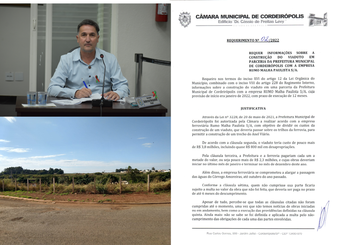 Imagem da notícia: Requerimento sobre informações do viaduto é aprovado