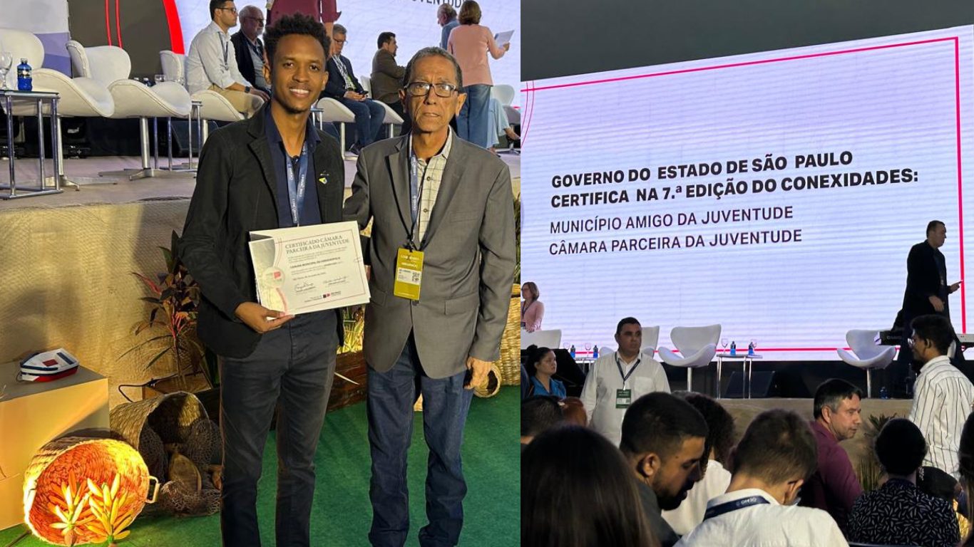 Imagem da notícia: Governo de São Paulo Certifica Câmara Municipal de Cordeirópolis como “Parceira da Juventude” na 7ª Edição do Conexidades