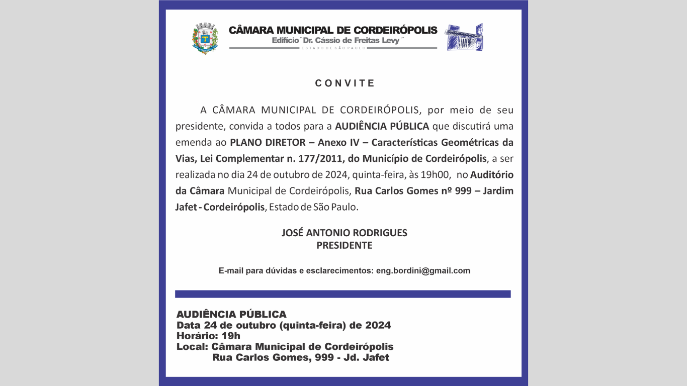 Imagem da notícia: Audiência Pública sobre Planejamento e Orçamento Municipal 