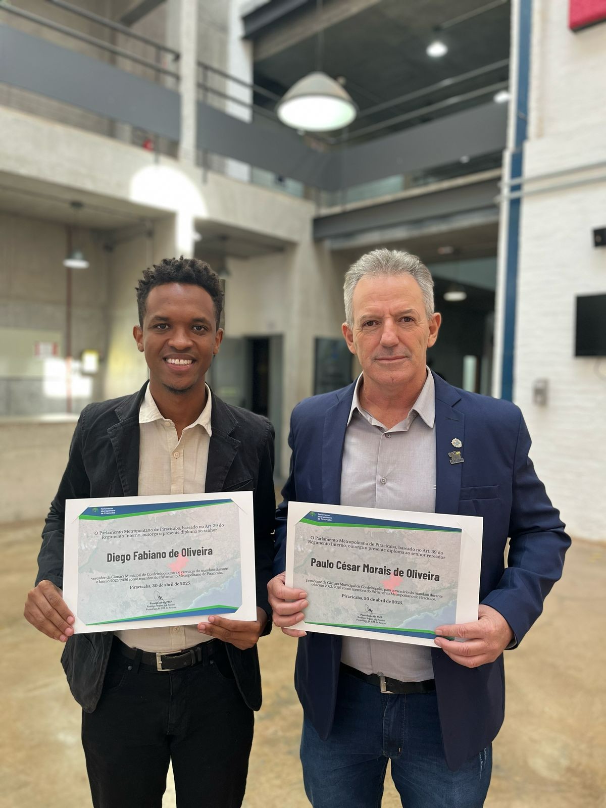 Imagem da notícia: Vereadores de Cordeirópolis participam da posse dos membros do Parlamento Metropolitano de Piracicaba