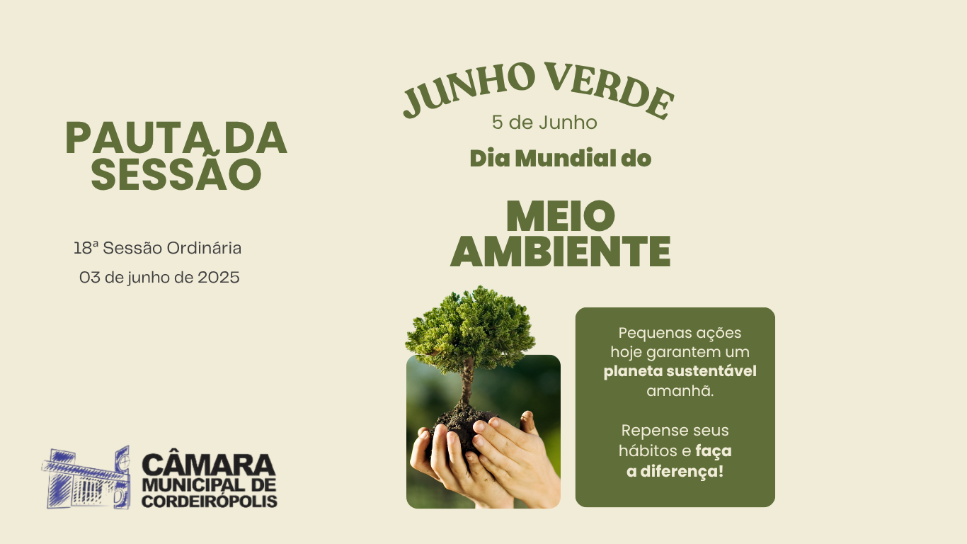 Imagem da notícia: Pauta da 18ª Sessão Ordinária de 2025