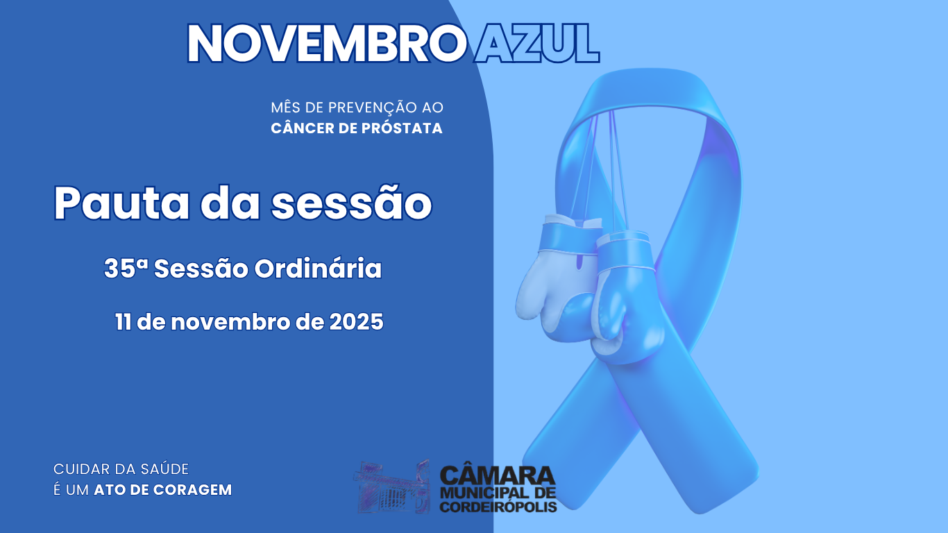 Imagem da notícia: Pauta da 35ª Sessão Ordinária de 2025