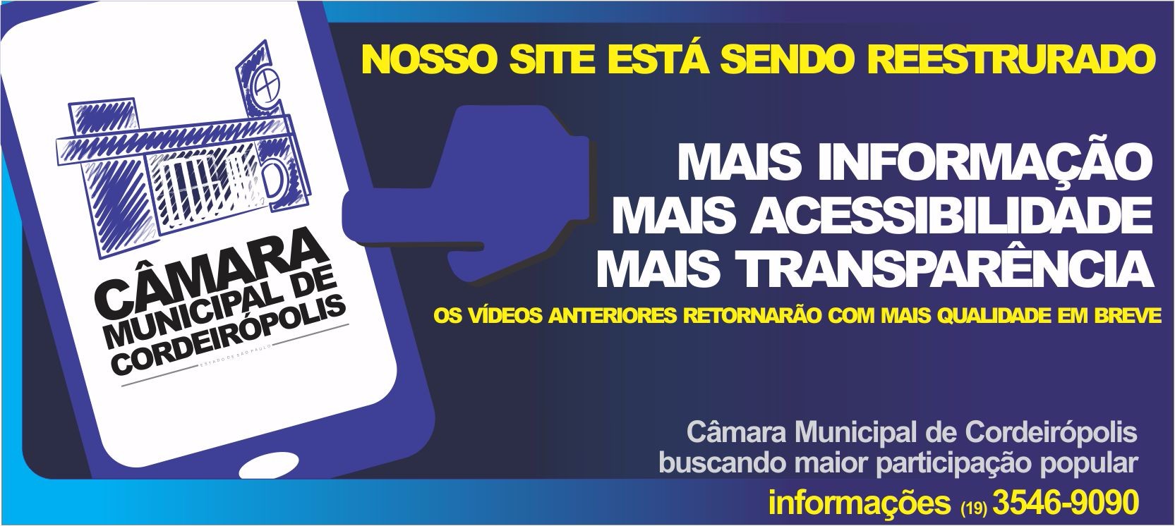 Imagem da notícia: Câmara de Cordeirópolis tem novo site